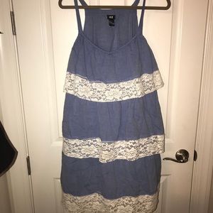 Jean/chambray and lace dress